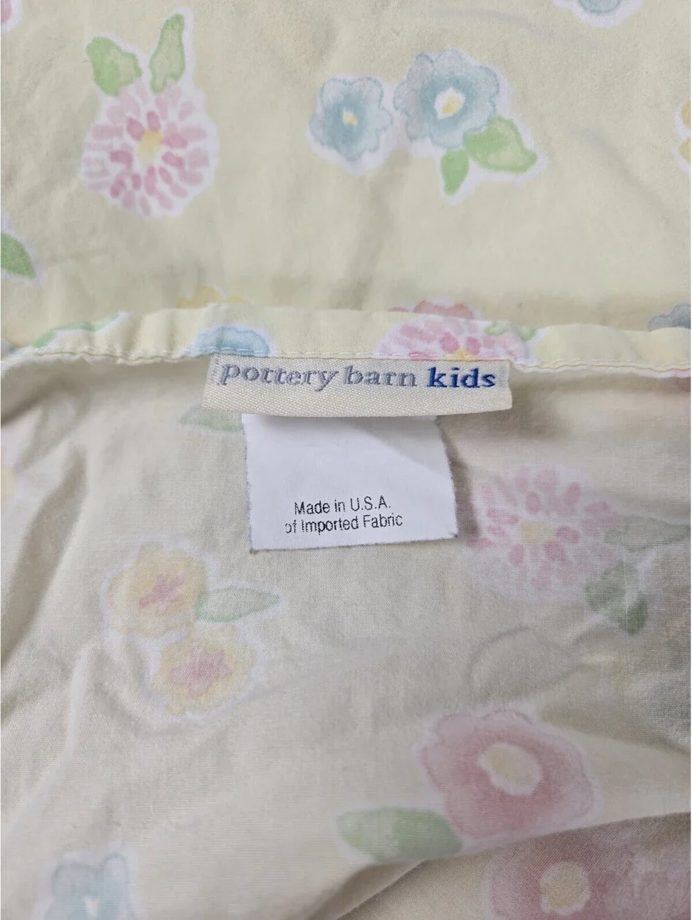 Pottery Barn Kids Yellow Flower Fitted & Flat Sheet Set Twin